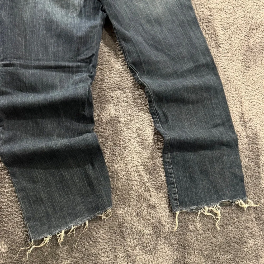 Lee Modern Series Mens Straight Fit Jeans Dark Wash Raw Hem 38x30 L342